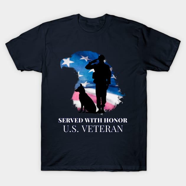 United States Veteran Served with Honor T-Shirt by letnothingstopyou